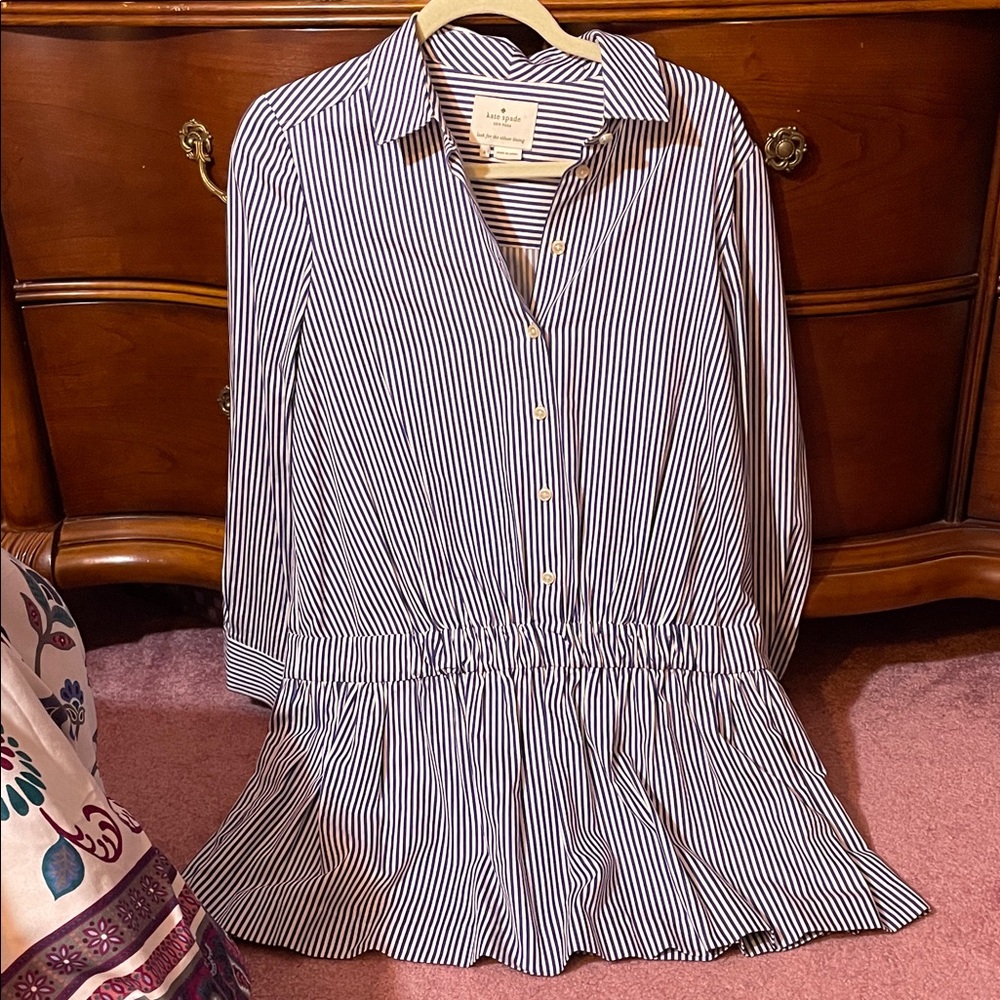 Kate Spade Navy and White Striped Dress